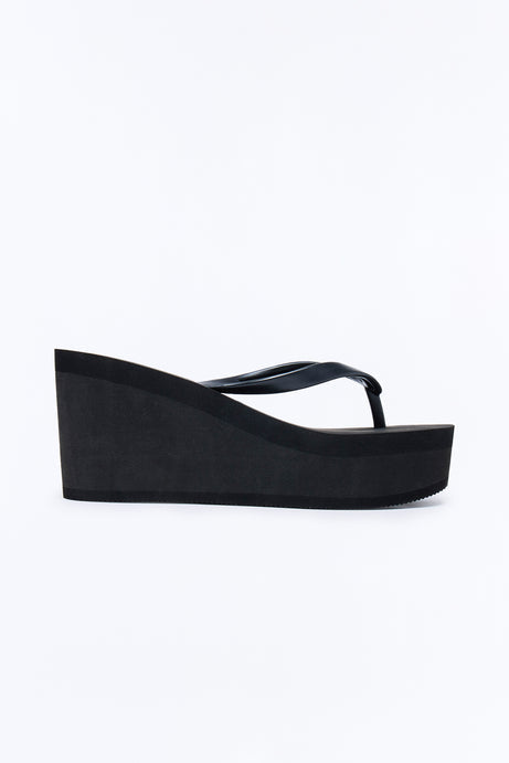 Hailee Thong Wedges - Black