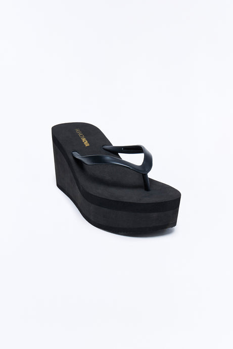Hailee Thong Wedges - Black
