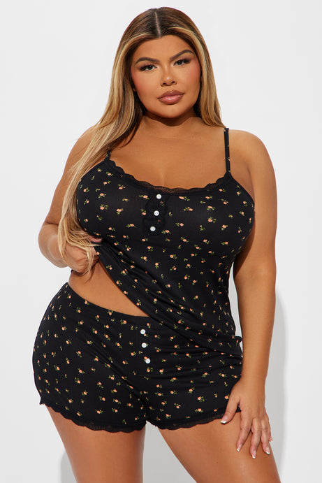 By My Side Pointelle PJ Short Set - Black