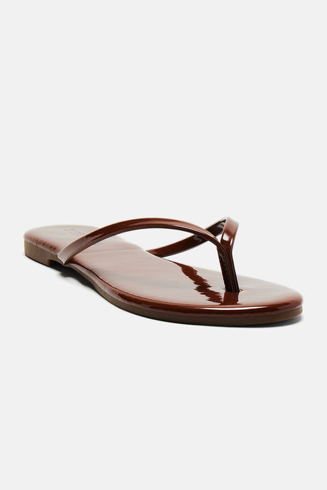 Summer Glow Flat Sandal - Chocolate