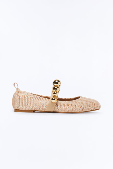 Kember Hardware Raffia Flats - Natural