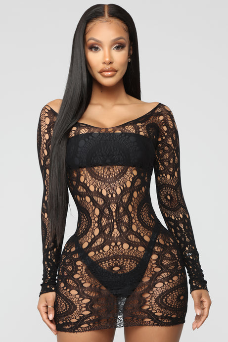 Wild Soul Swim Cover Up Dress - Black