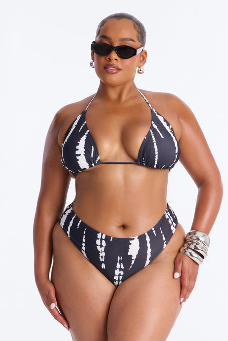 Aubriella 3 Piece Bikini Set - Black/White