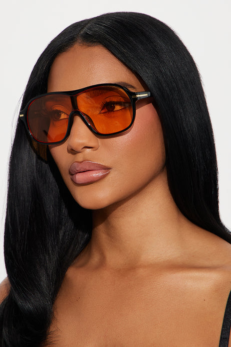 Couldn't Help It Sunglasses - Orange/combo