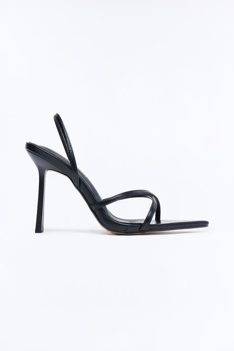 Annalise Stiletto Slingback Heels - Black