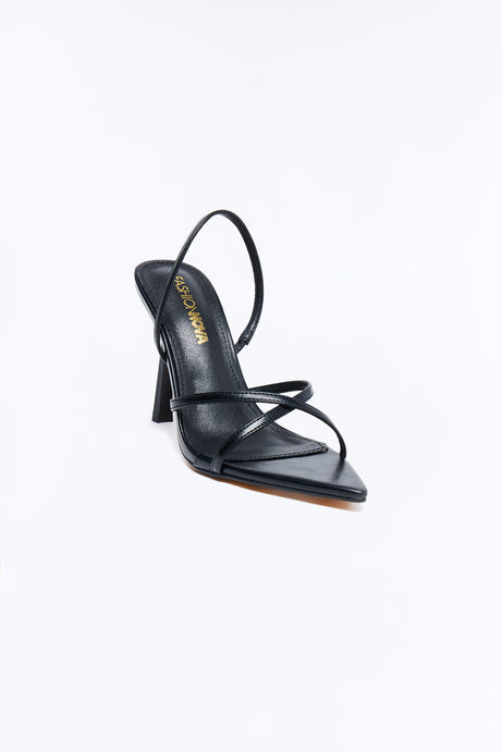Annalise Stiletto Slingback Heels - Black