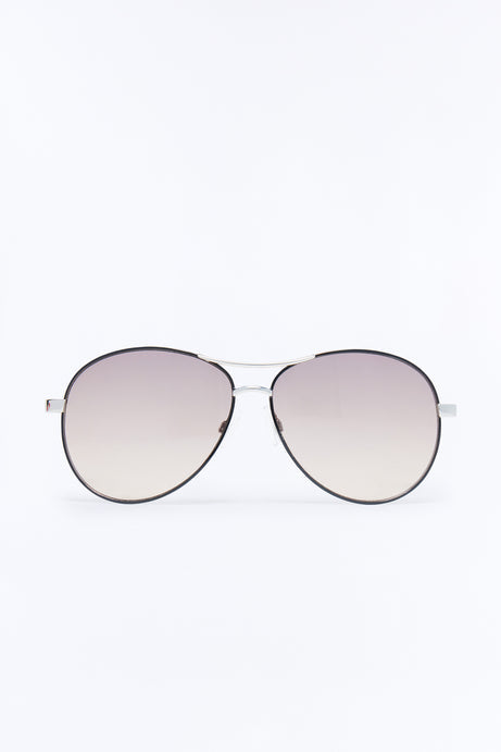 Cute Co Pilot Sunglasses - Black/Silver