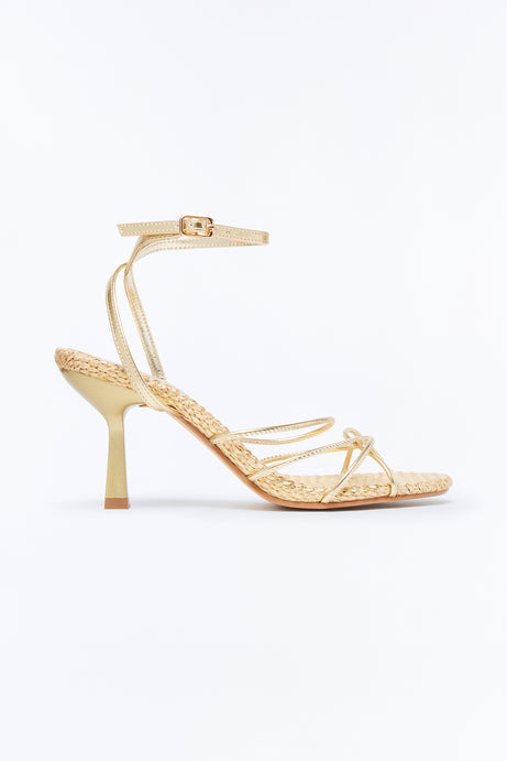 Stone And Sand Heels - Gold
