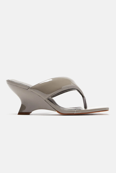 Let's Get Out Of Here Wedges - Grey