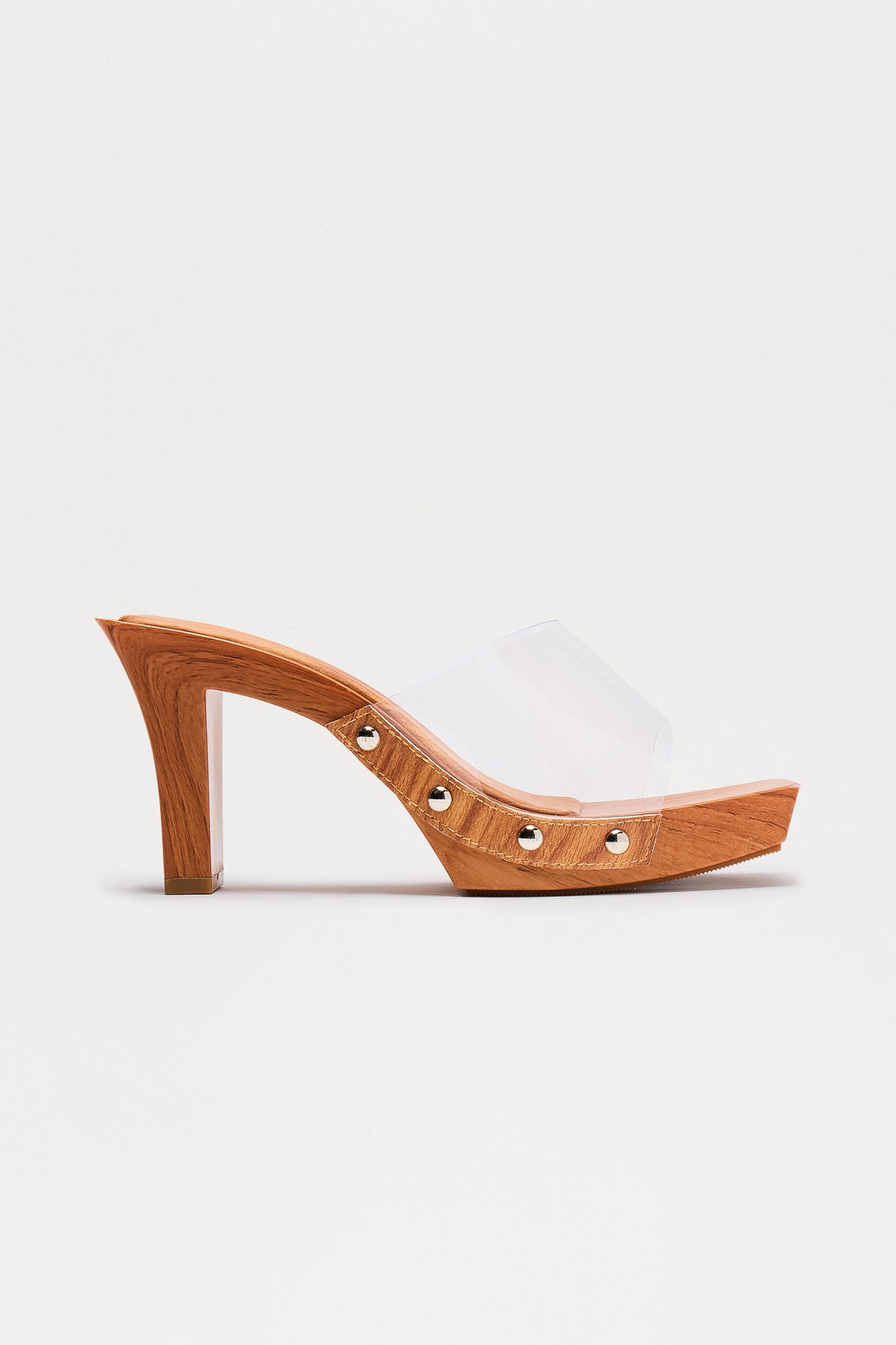 Zinnia Clear Mules - Nude