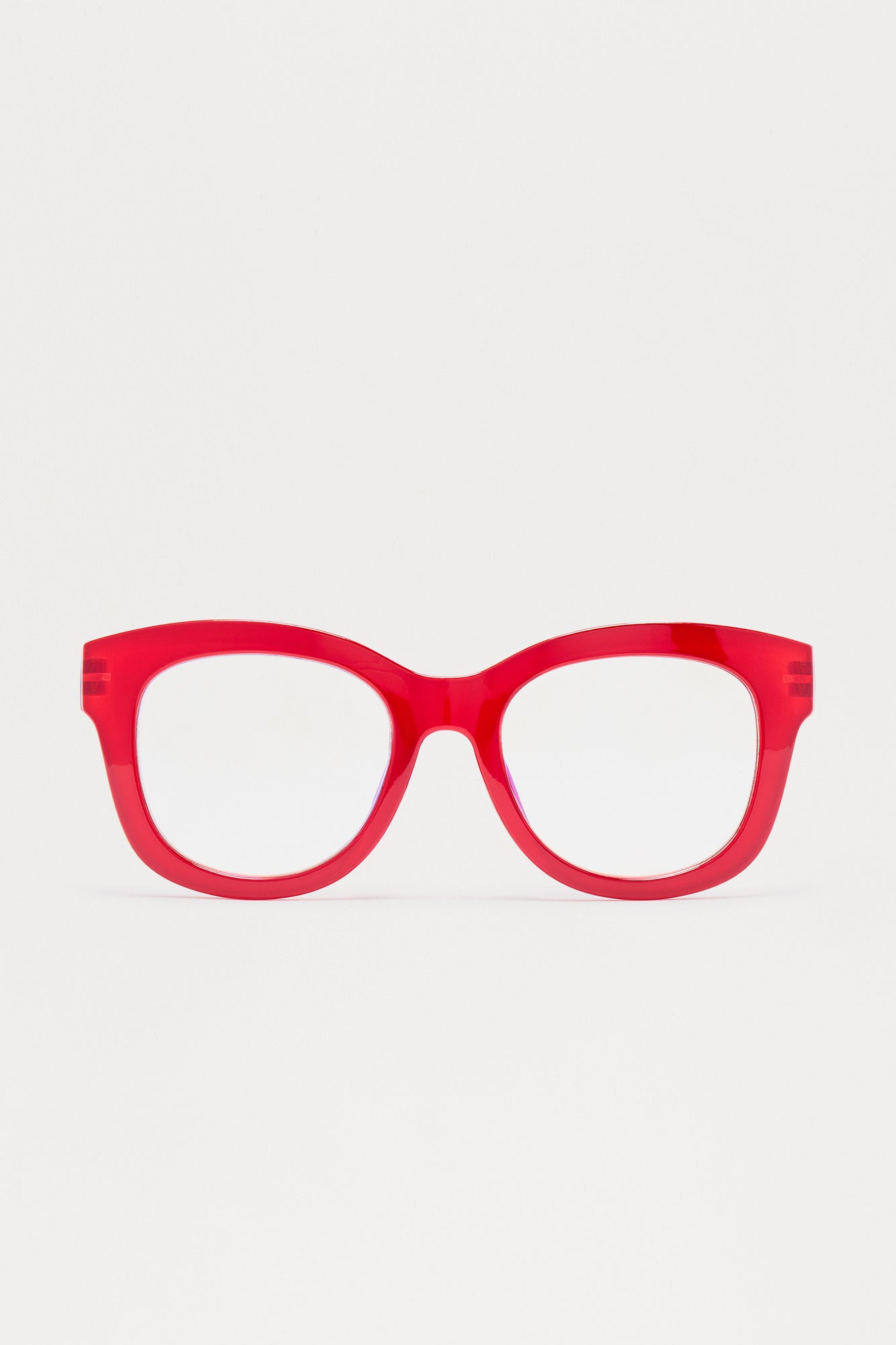 Screen Chic Square Blue Light Glasses - Red