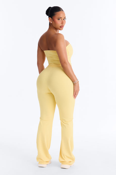 Just Vibes Strapless Pant Set - Yellow