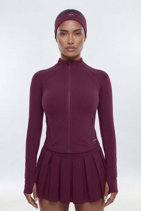 ProStretch™ Front Zip Sports Jacket - Merlot