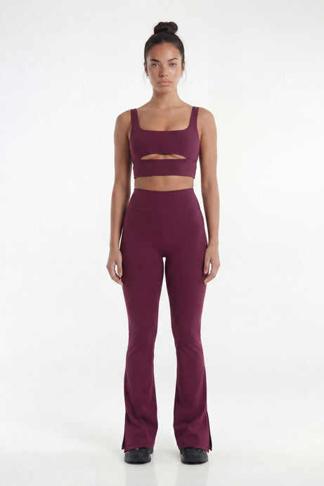 ProStretch™ 32″ Midrise Flare Legging - Merlot