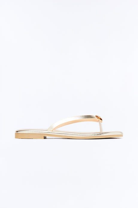 Kacee Stud Flip Flops - Gold