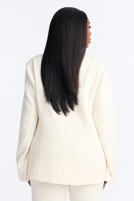 About Her Business Hourglass Blazer - Ivory