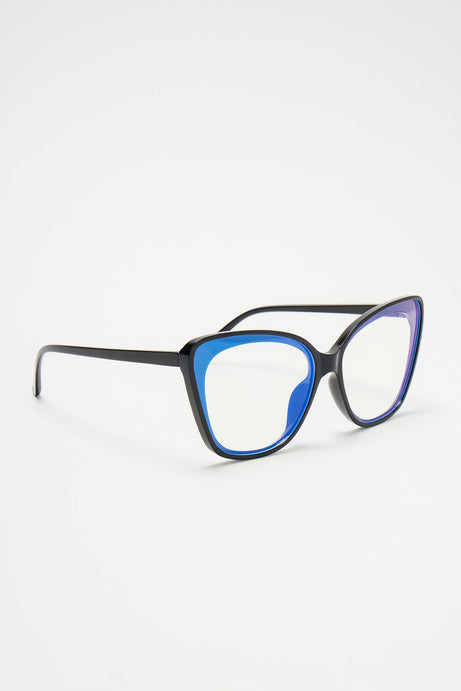 Mean Serious Business Blue Light Glasses - Black