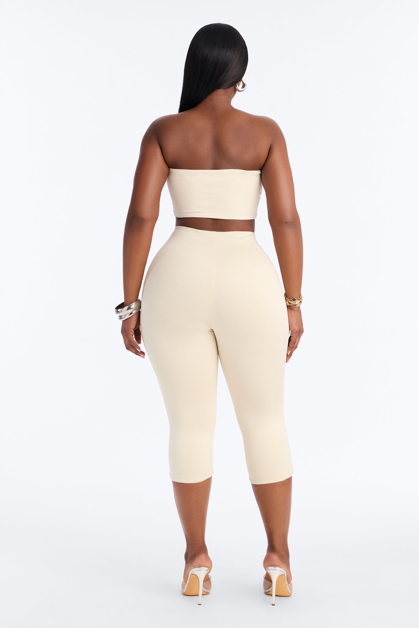 Contour Double Lined Strapless Bandeau Top - Bone