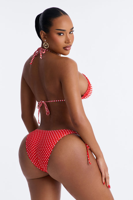 Summertime Fun 3 Piece Bikini & Shorts Sunsuit - Red/White