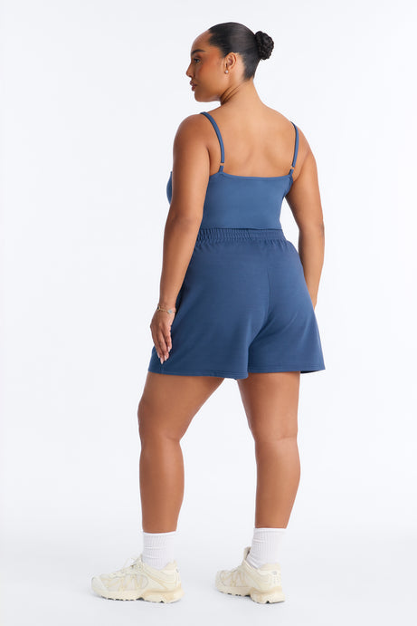 Anna Bodysuit And Short Set - Dark Denim