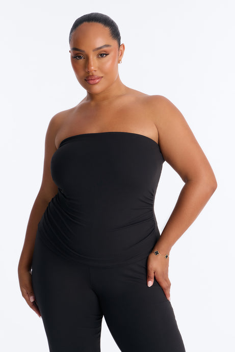 Just Vibes Strapless Pant Set - Black