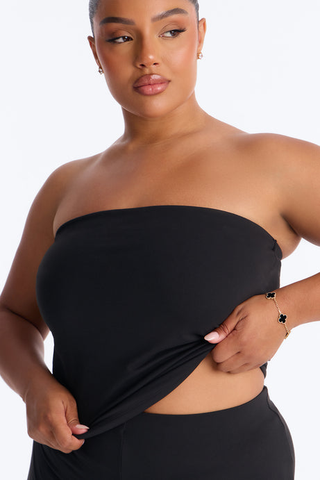 Just Vibes Strapless Pant Set - Black