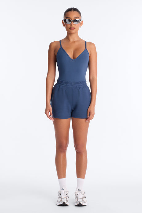 Anna Bodysuit And Short Set - Dark Denim