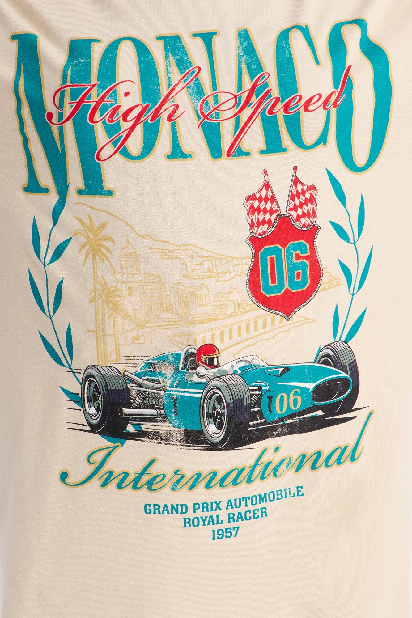 Monaco International Racing Tee - Sand