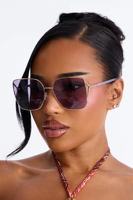 Sweeter Days Square Sunglasses - Purple