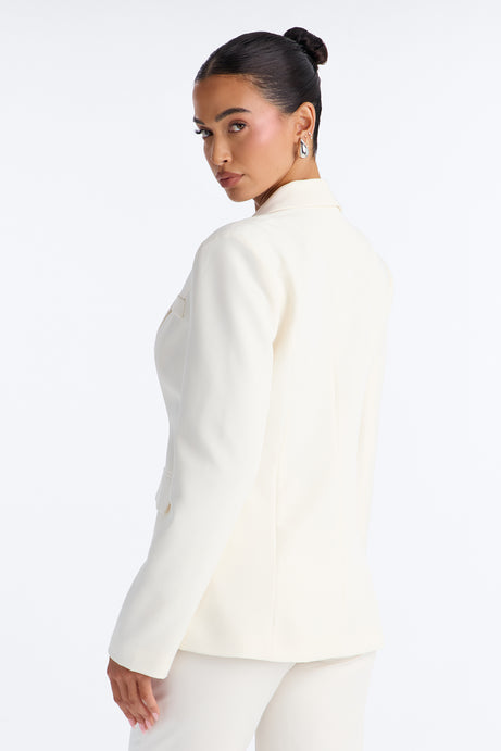 About Her Business Hourglass Blazer - Ivory