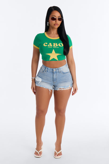 Lowcountry Cut Off Ripped Denim Shorts - Light Wash