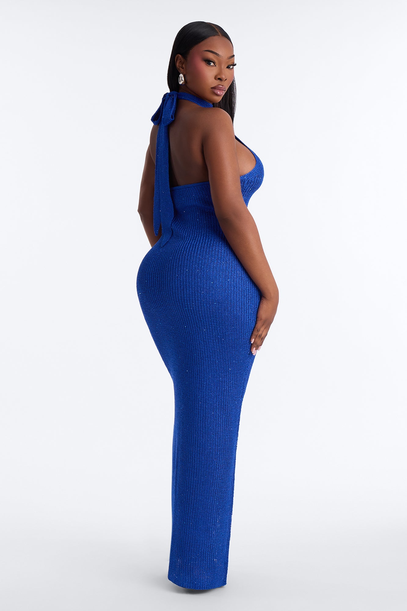 Melania Crochet Maxi Dress - Royal