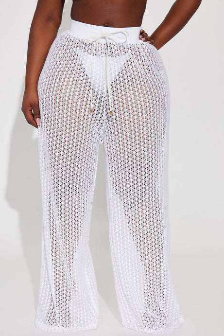 Abby Swim Cover Up Pants - White