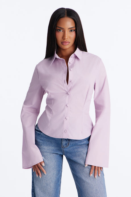 Morgan Poplin Shirt - Lilac