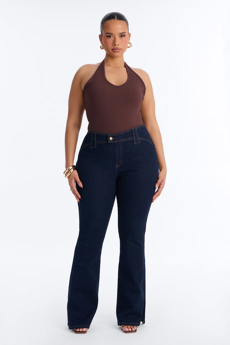 Hit It Compression Stretch Bootcut Jeans - Dark Wash