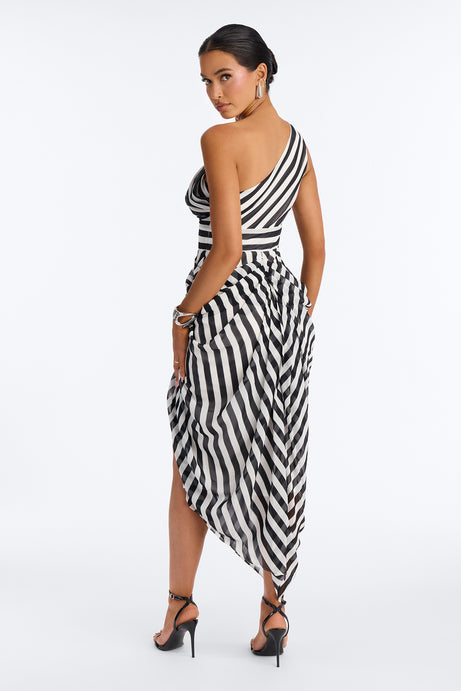 Miranda Striped Maxi - Black/White