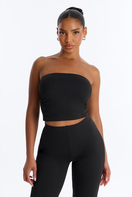 Just Vibes Strapless Pant Set - Black