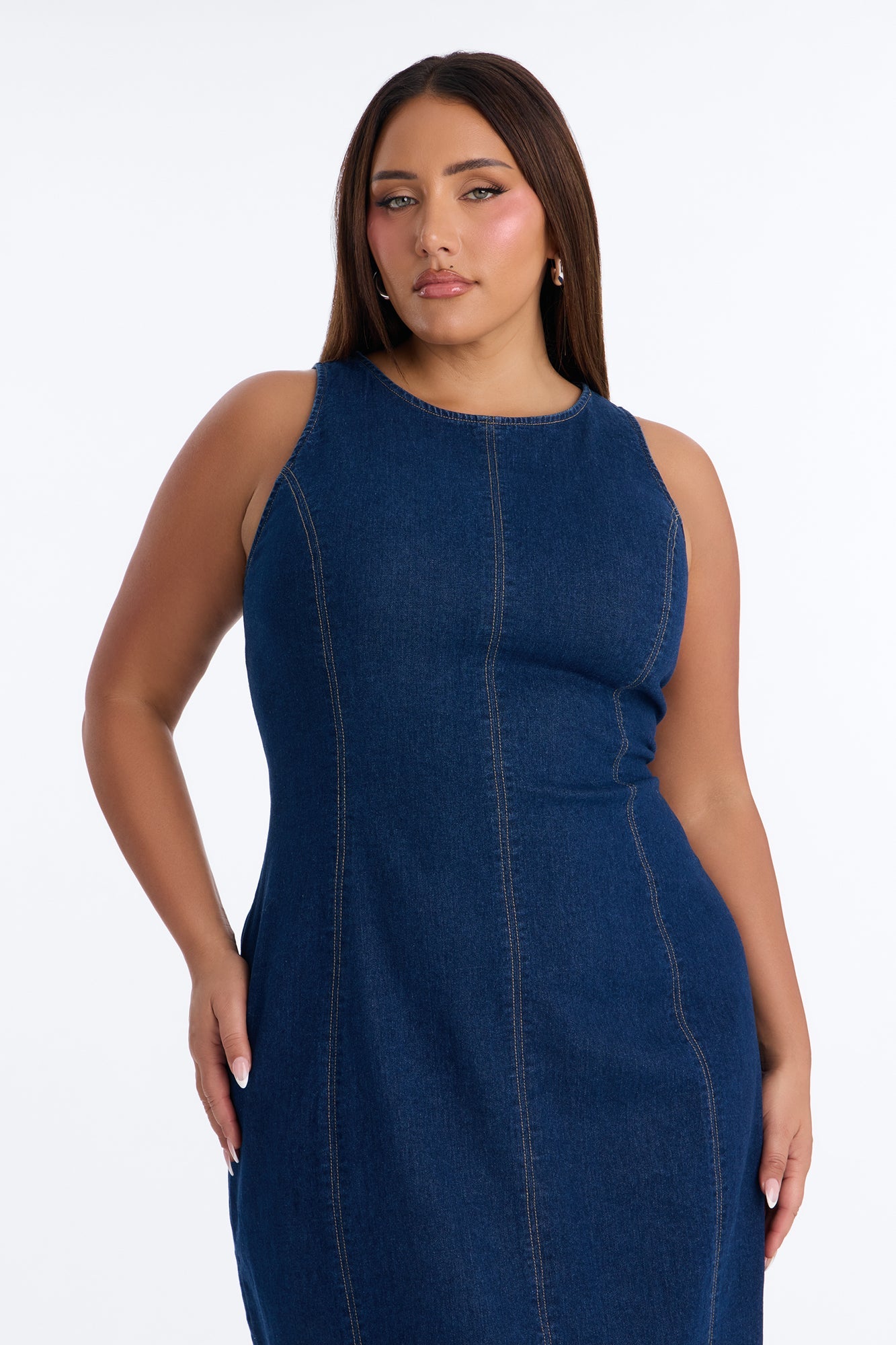 Countryside Denim Maxi Dress - Dark Wash