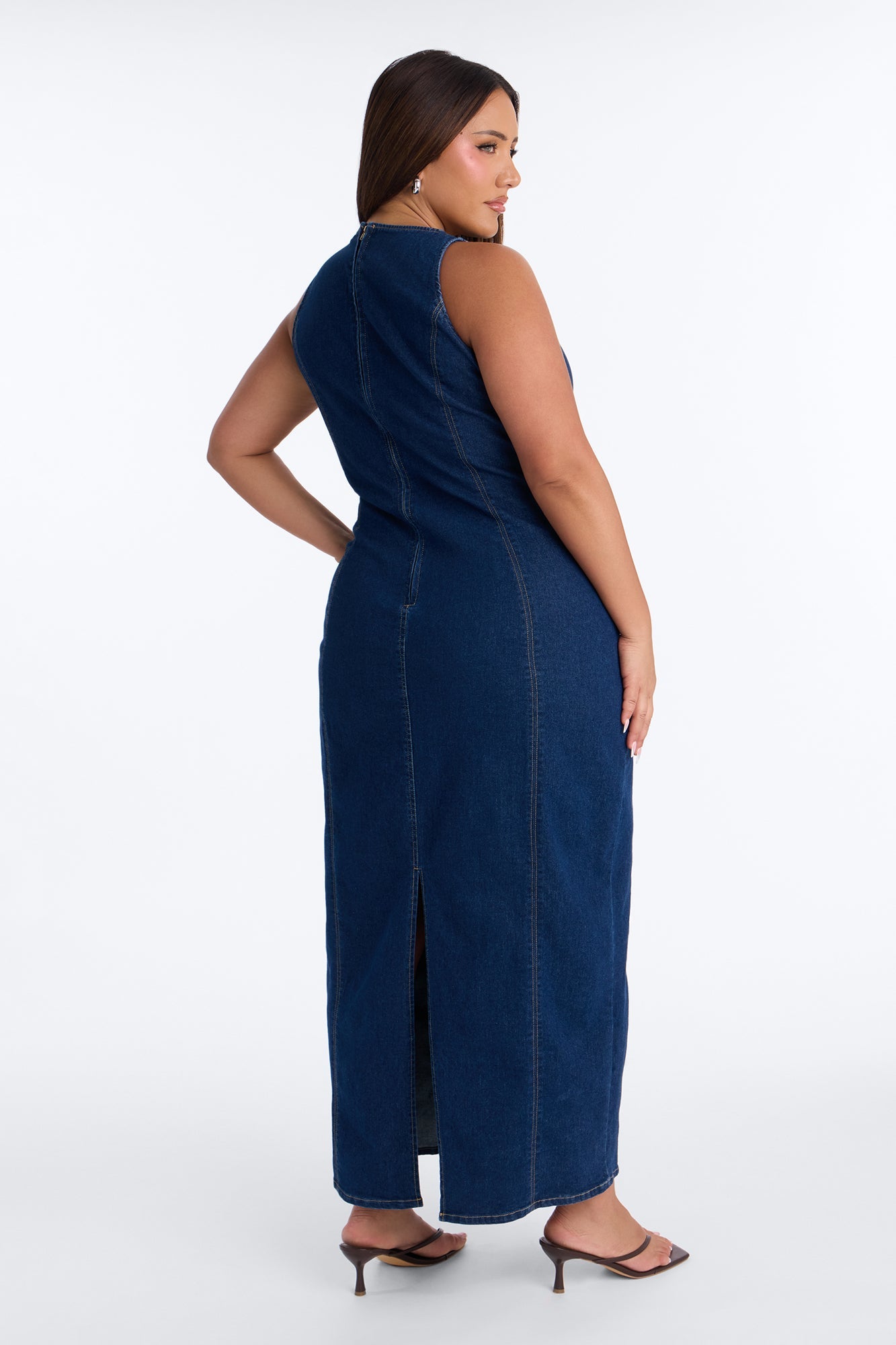 Countryside Denim Maxi Dress - Dark Wash