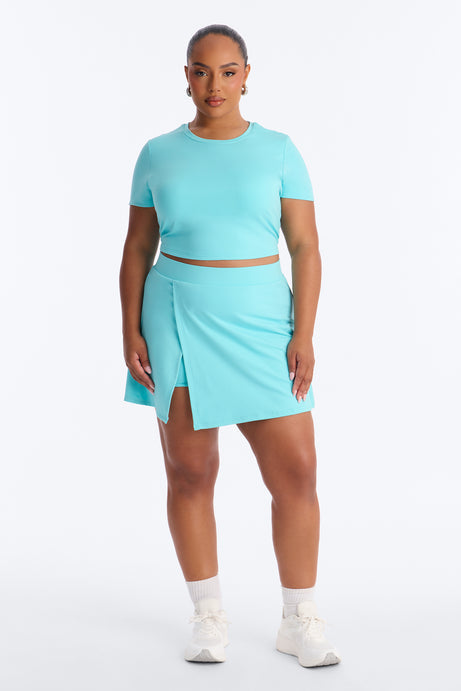 Sandy Mini Skirt Set - Aqua