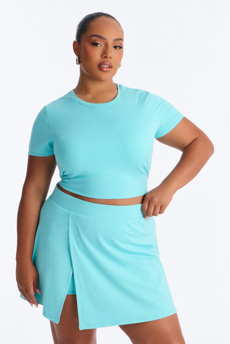 Sandy Mini Skirt Set - Aqua