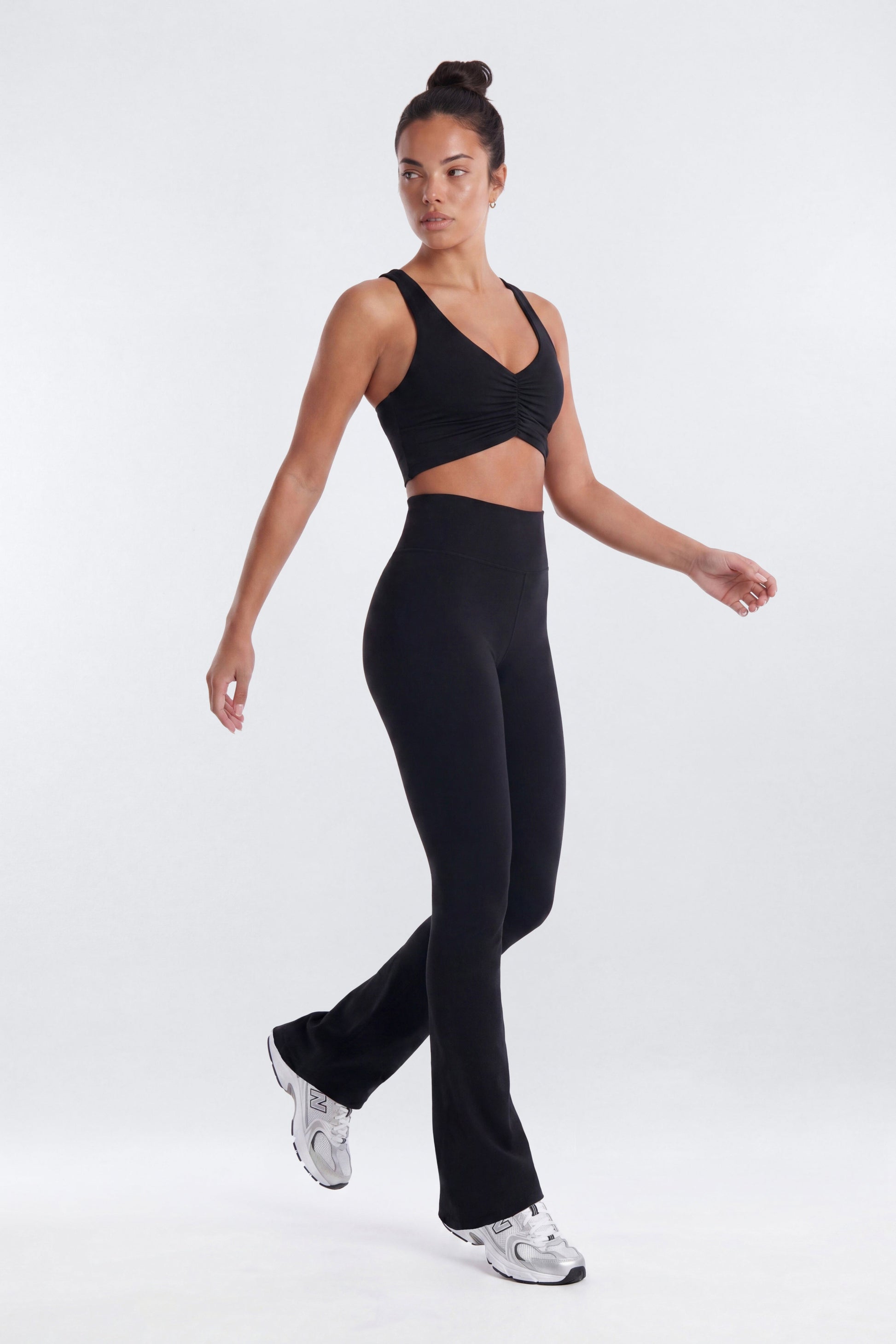 CloudForm™ Ruched Sports Bra - Black
