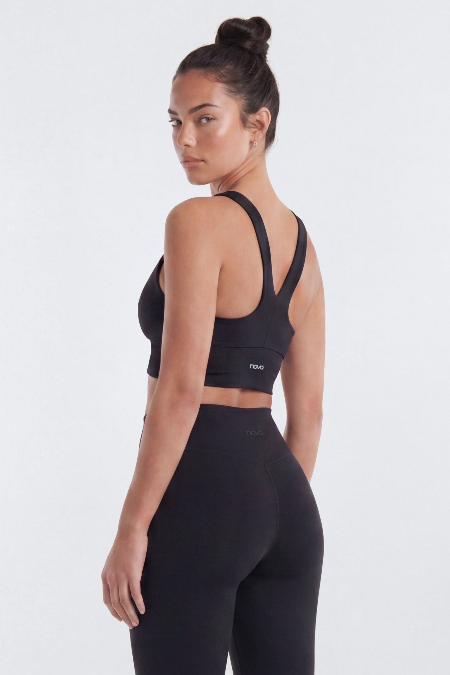 CloudForm™ Ruched Sports Bra - Black