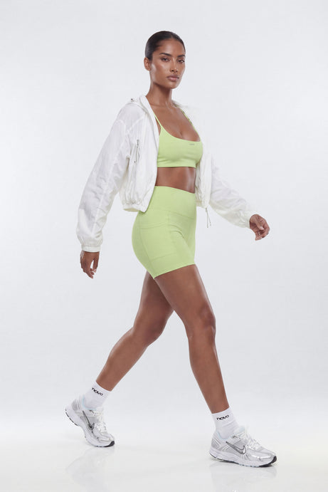 CloudForm™ High Waist 5″ Side Pocket Biker Short - Pistachio