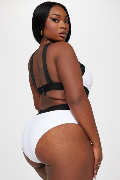 Isabel 1 Piece Swimsuit - White/Black