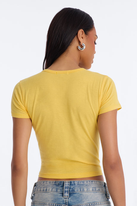 Supporting Those Rights Baby Tee - Yellow