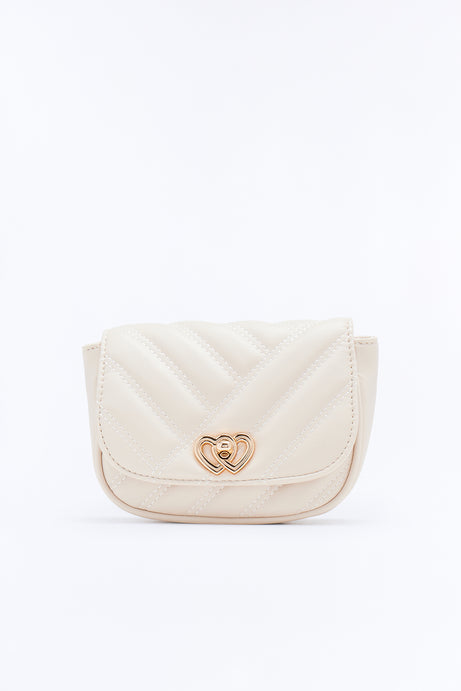 Top Priority Faux Leather Crossbody Bag - Ivory