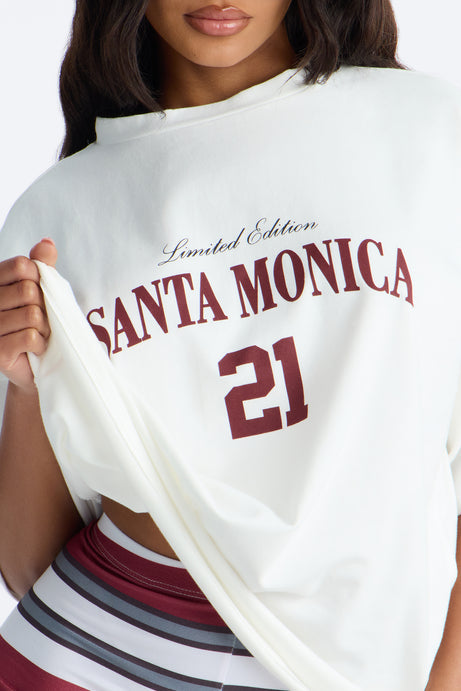 Santa Monica Summer Short Set - Burgundy/combo