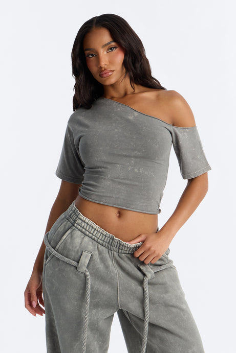 Mia Washed Fleece Pant Set - Moss
