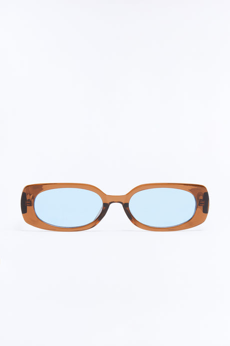 Lost My Mind Circular Sunglasses - Brown